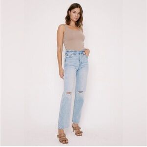 PISTOLA Cassie Super High Rise Straight Leg Jeans By My Side